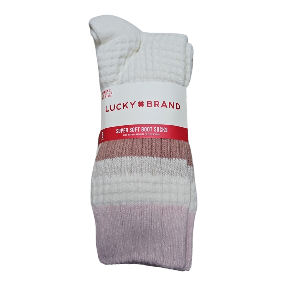 LUCKY BRAND Boot Socks Super Buttery Soft Size 6-10 - Picture 3 of 4